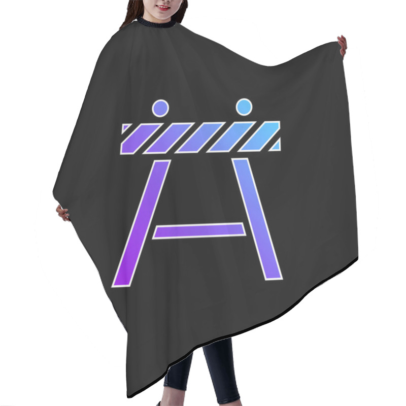 Personality  Barricade Blue Gradient Vector Icon Hair Cutting Cape