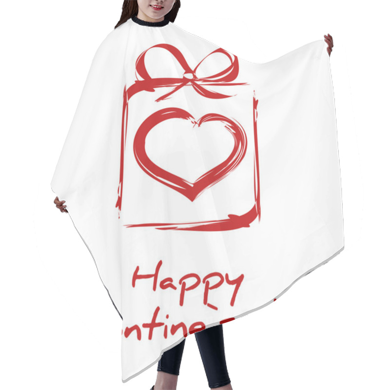 Personality  Red Valentine Gift Hair Cutting Cape