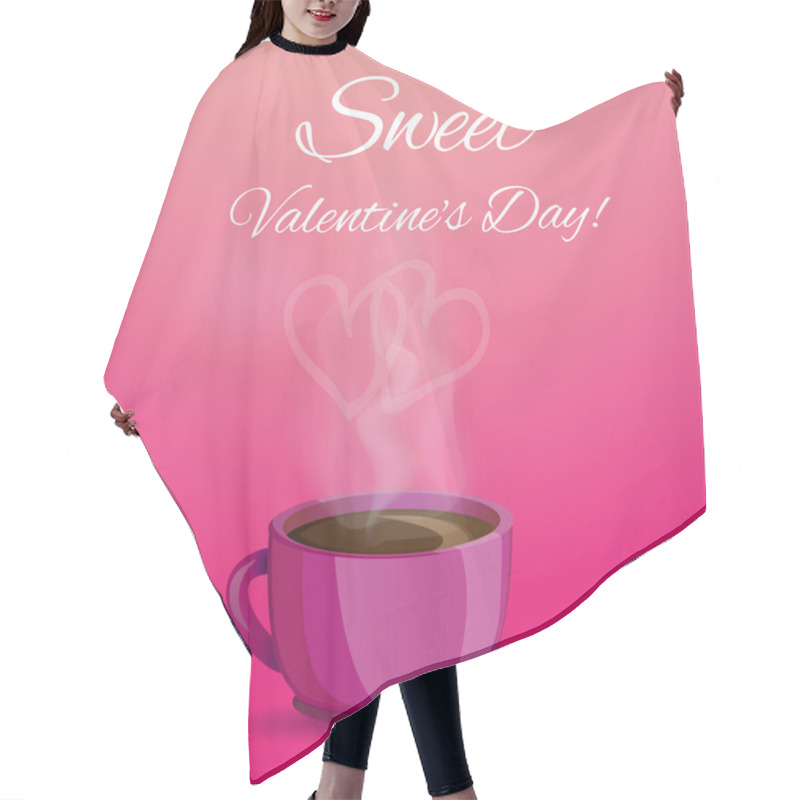 Personality  Coffee Cup Of Love. Vector Illustration. Hair Cutting Cape