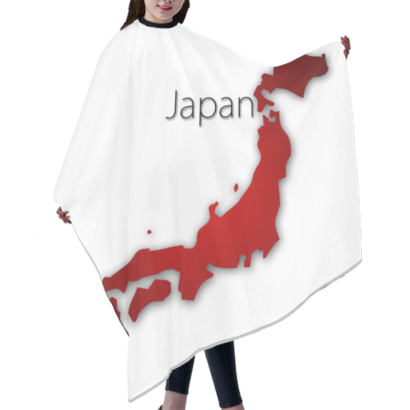 Personality  Graphic Design In Shape Of Japanese Islands Hair Cutting Cape