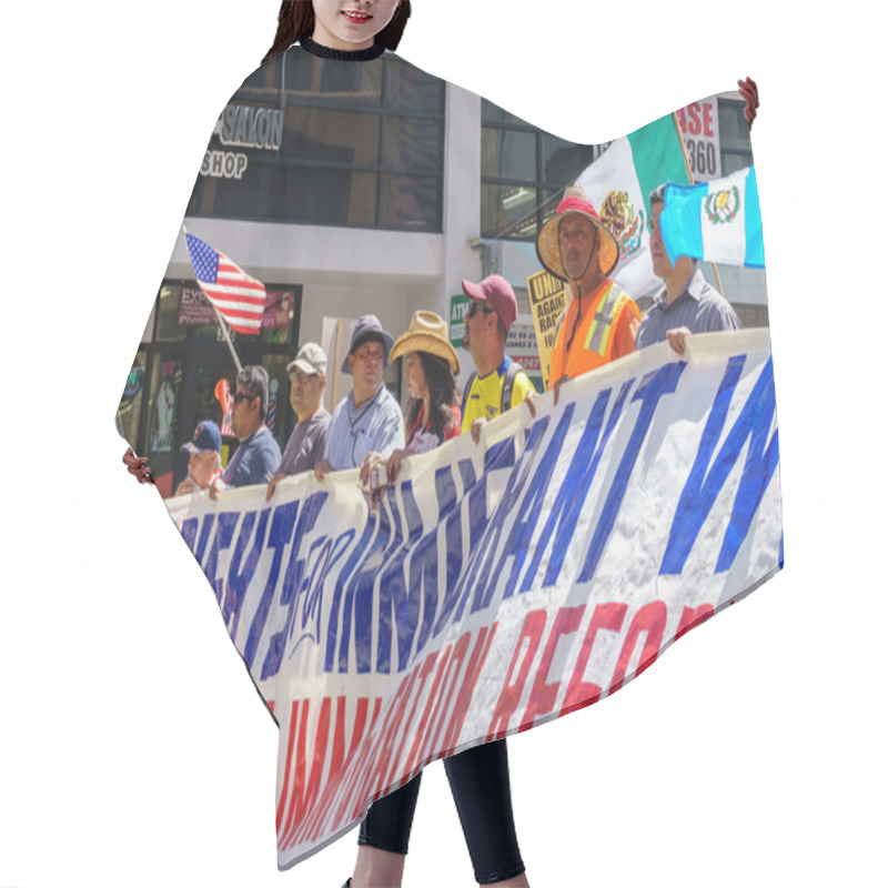 Personality  Immigration Reform Rally In The United States Hair Cutting Cape