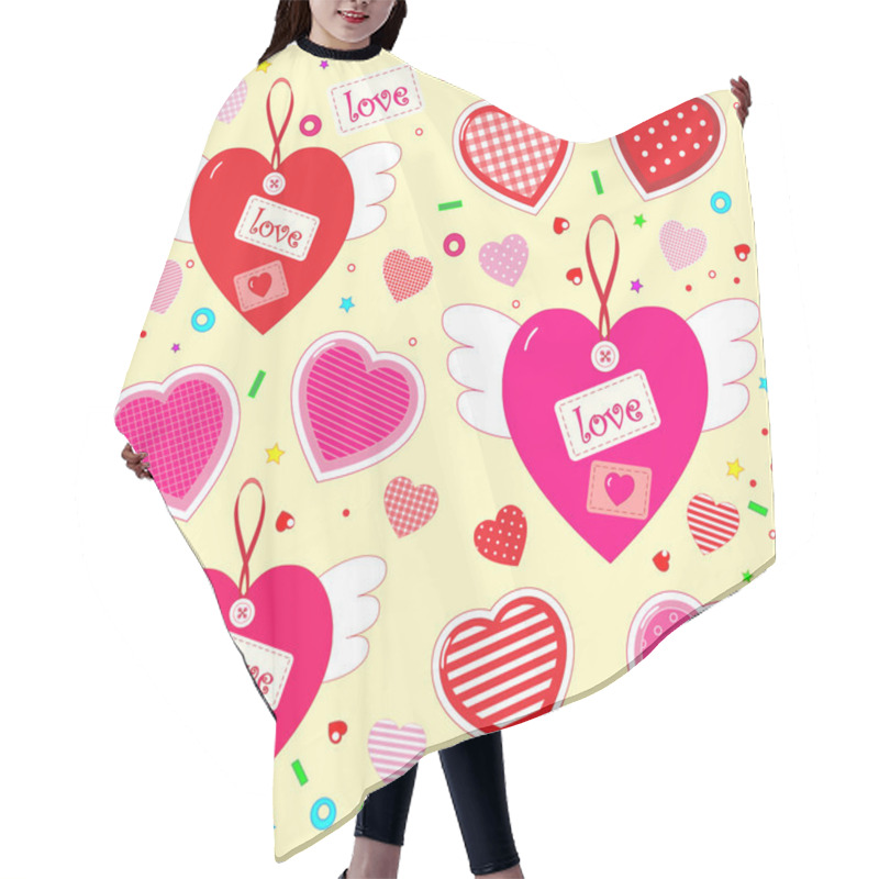 Personality  Valentines Day Stuff As Hearts Set Hair Cutting Cape