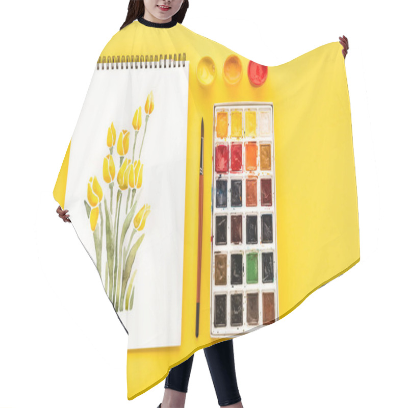 Personality  Drawing, Paints And Brush Hair Cutting Cape