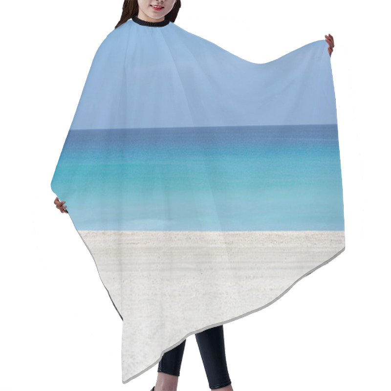 Personality  White Sand Peaceful Beach Hair Cutting Cape