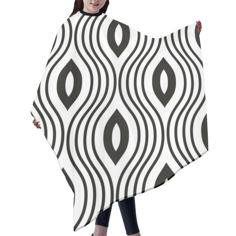 Personality  Waves Seamless Pattern Hair Cutting Cape