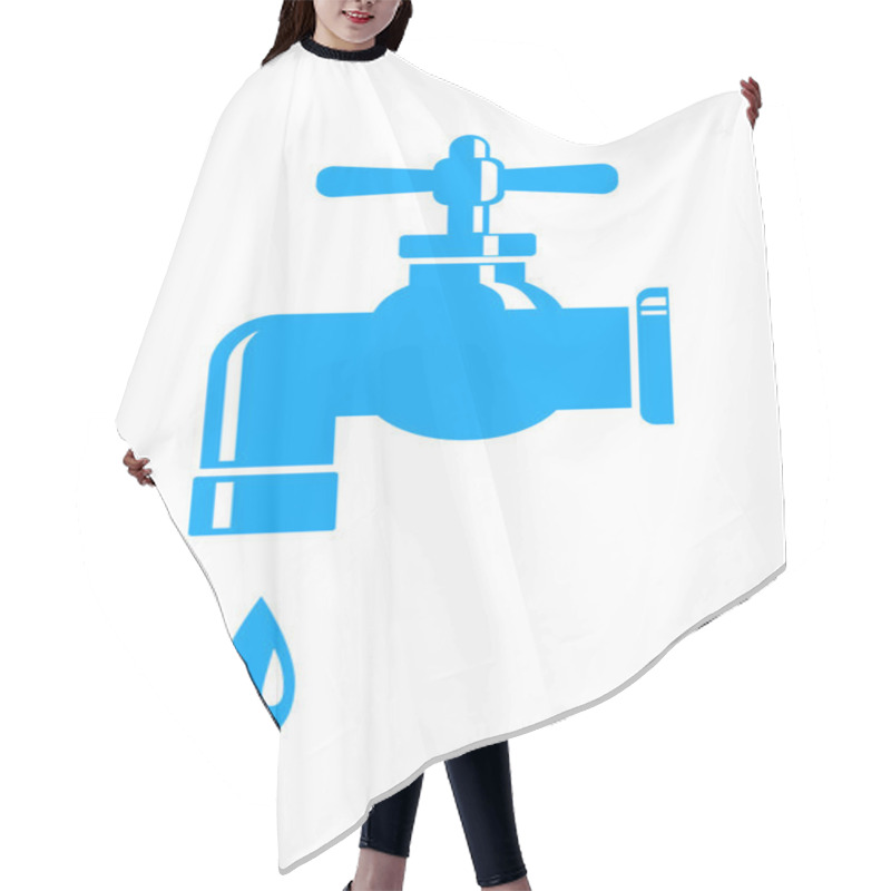 Personality  Water Tap Icon Hair Cutting Cape