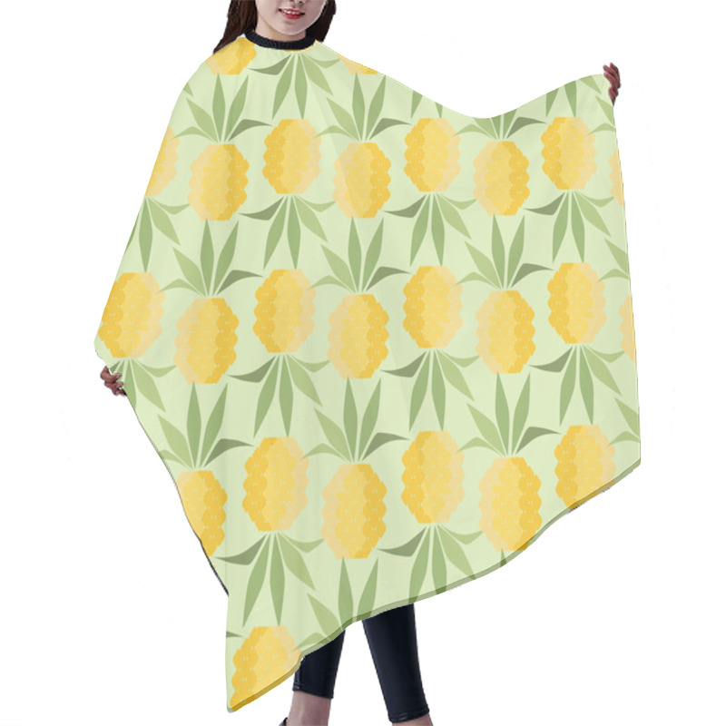 Personality  Pineapples In Retro Style Hair Cutting Cape