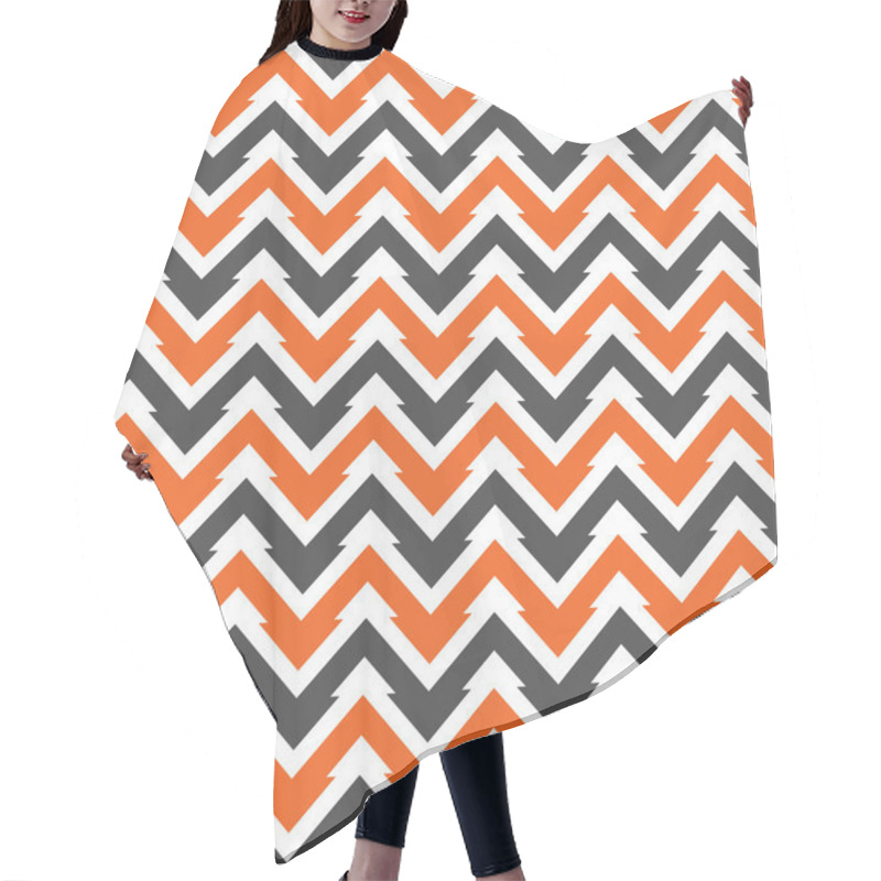 Personality  Seamless Zig-Zag Pattern Hair Cutting Cape