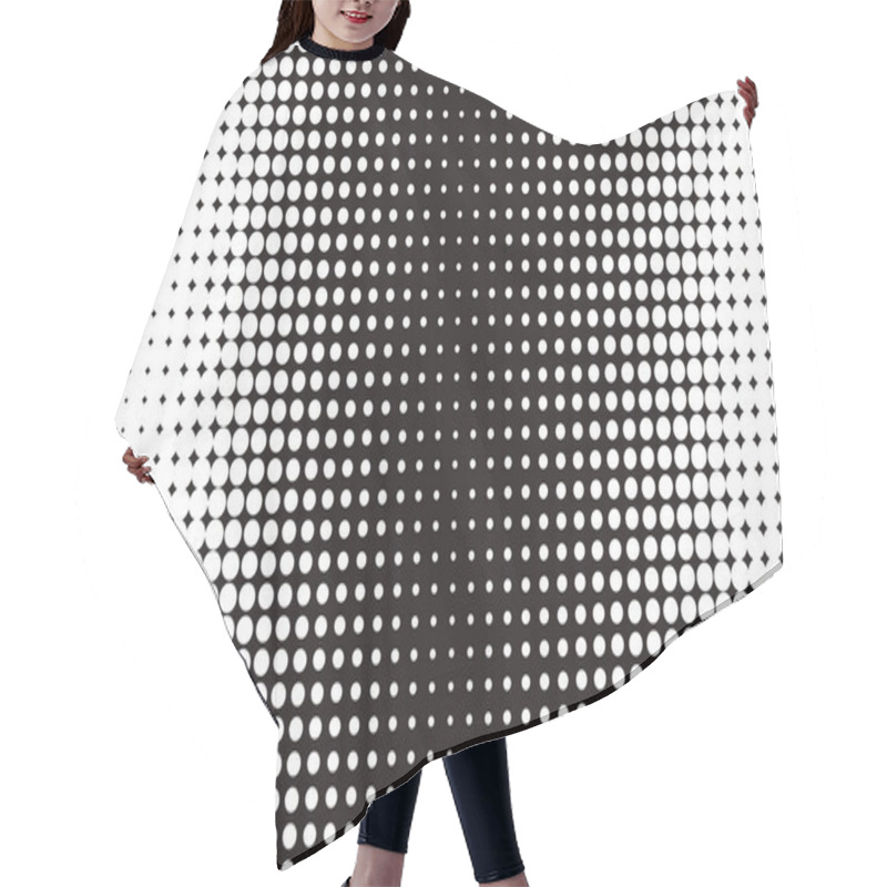 Personality  Halftone Black And White Banner Hair Cutting Cape