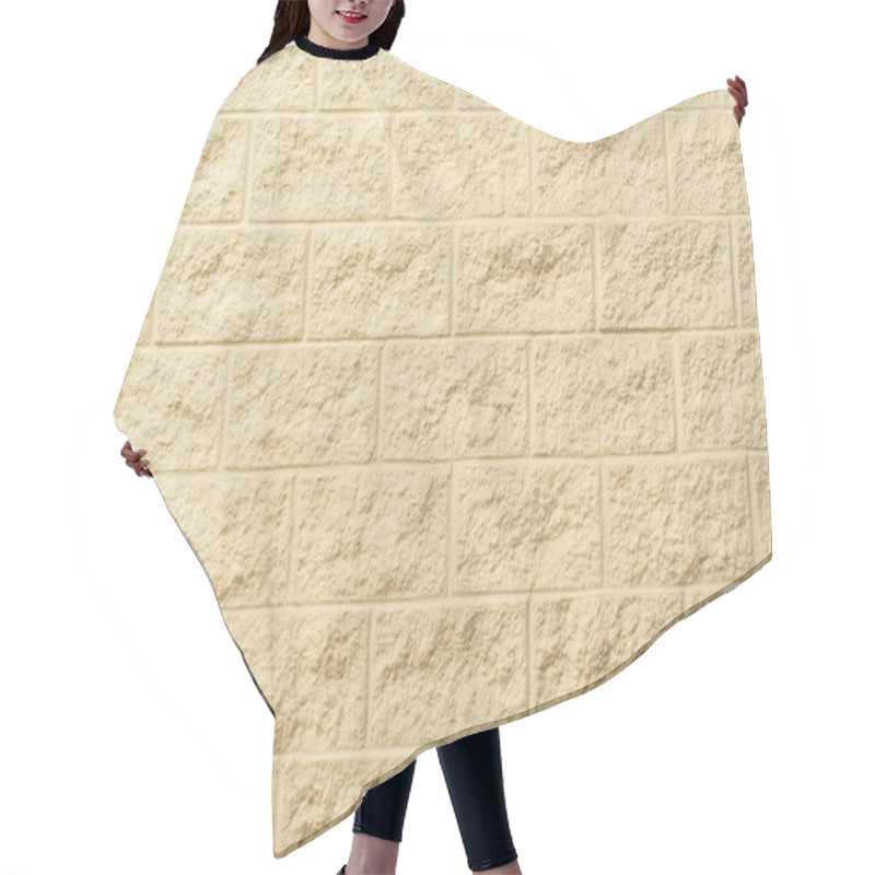 Personality  Cream Brick Textured Background  Hair Cutting Cape