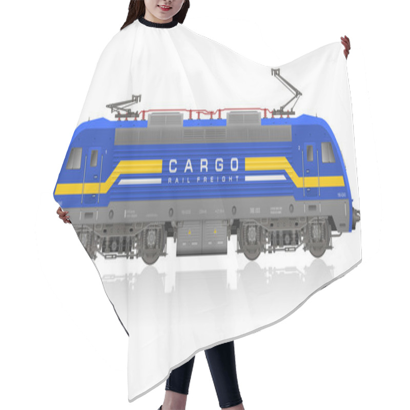 Personality  Detailed Photorealistic Model Of Electric Locomotive Hair Cutting Cape