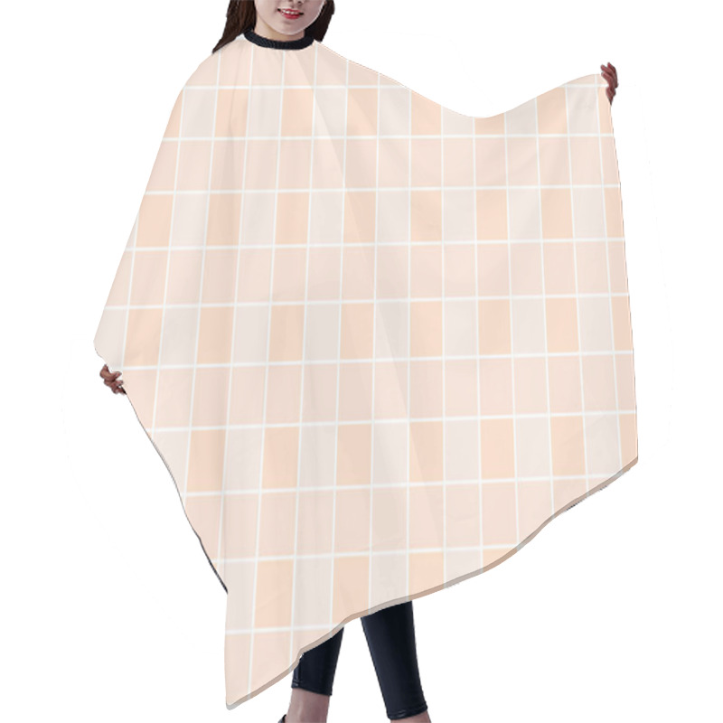 Personality  Pink Geometric Squares Pattern Vector Repeated Shape Grid Style Hair Cutting Cape