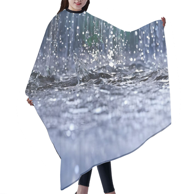 Personality  Heavy Rain Drop At The Road Surface Bokeh Background Hair Cutting Cape