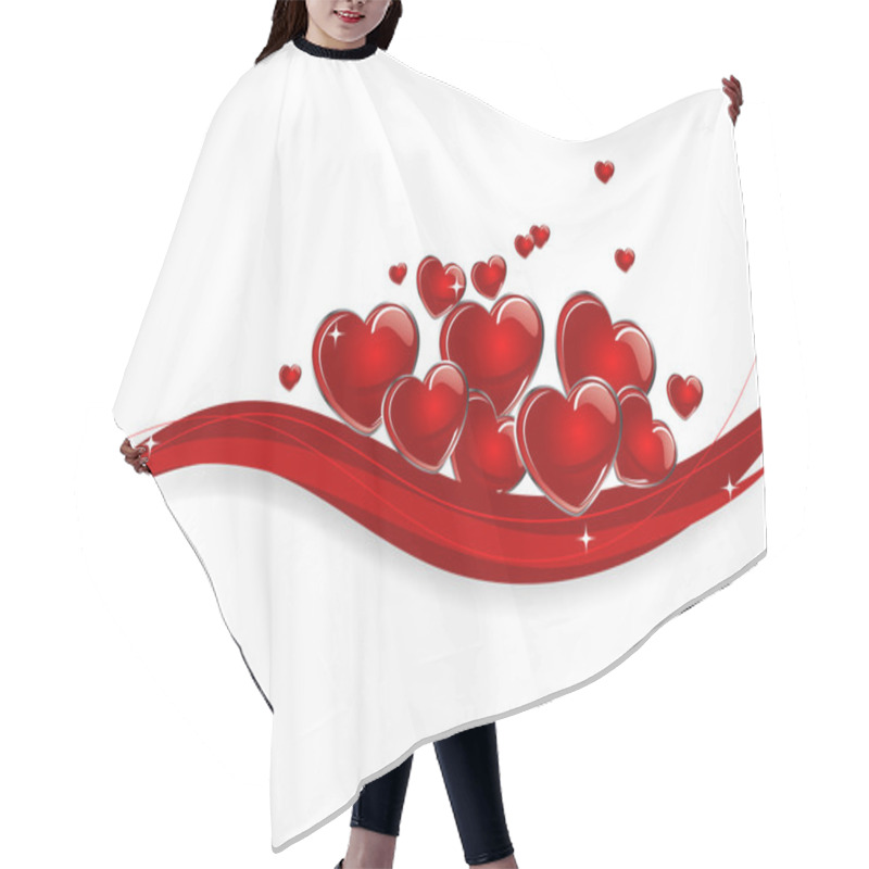 Personality  Hearts Concept Hair Cutting Cape