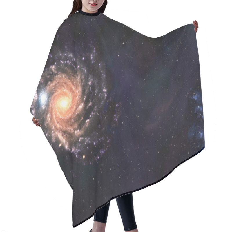 Personality  Space Background Of Spiral Galaxy Nebula And Stars Field  Hair Cutting Cape