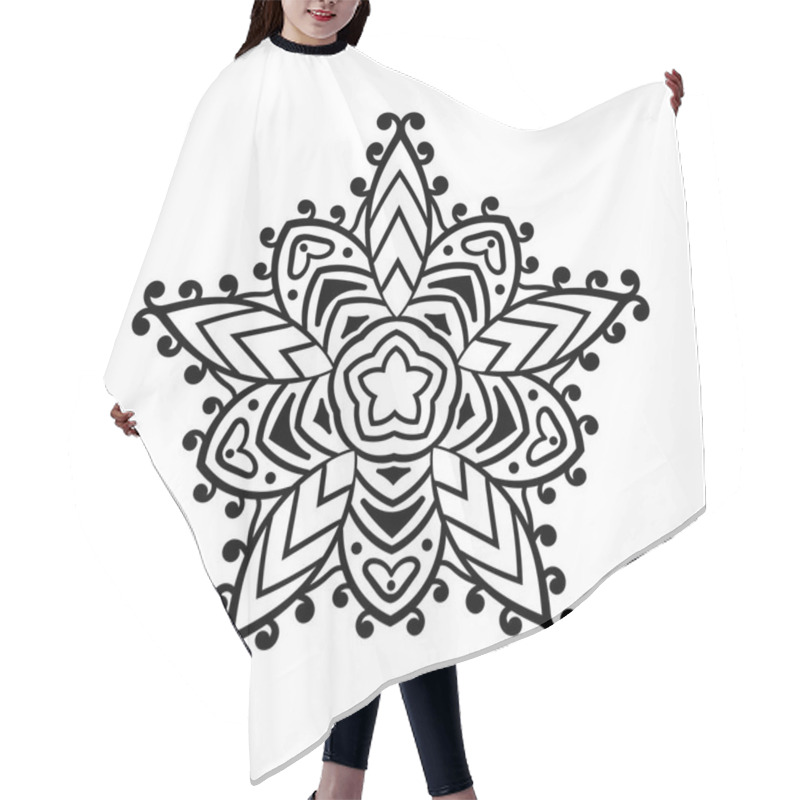 Personality  Decorative Hand Drawn Mandala. Ethnic Decorative Element For Design. Islam, Arabic, Indian, Ottoman Motifs. Hair Cutting Cape