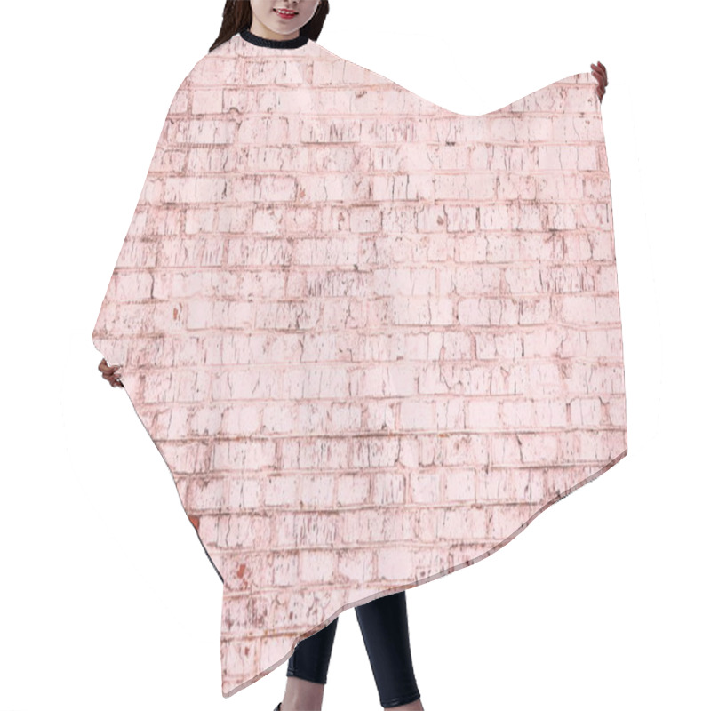 Personality  Unusual Bright Saturated Abstract Pink Background From Old Brick Wall In Retro Style Hair Cutting Cape