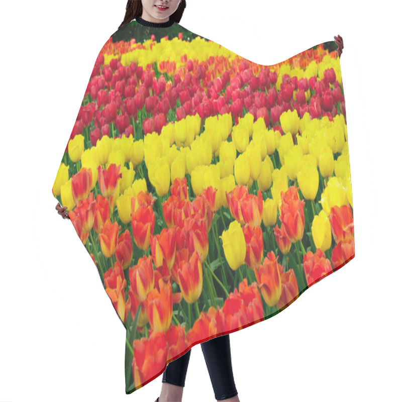 Personality  Rows Of Tulip Flowers Hair Cutting Cape