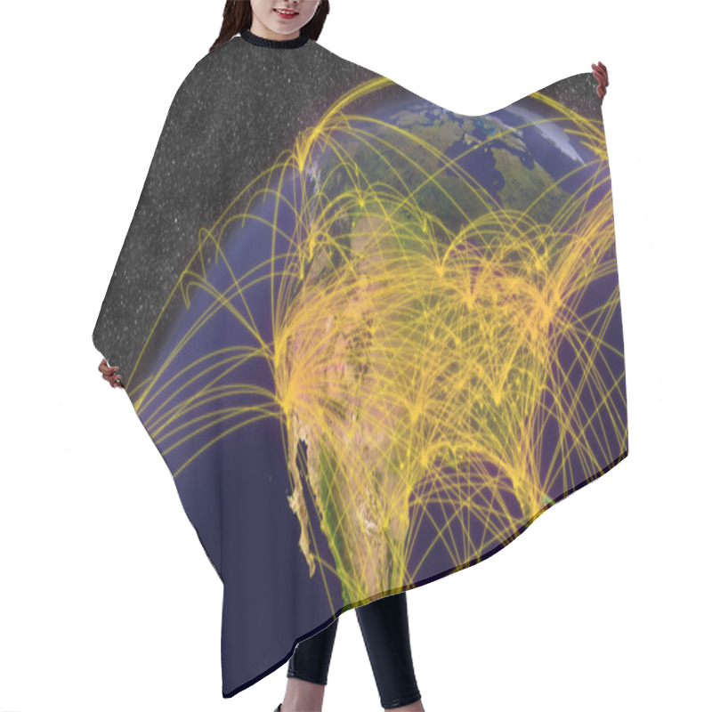 Personality  Air Travel In North America Hair Cutting Cape