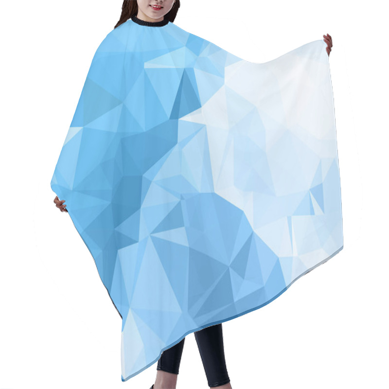 Personality  Pattern Background Triangulation Blue And Blue Background Hair Cutting Cape