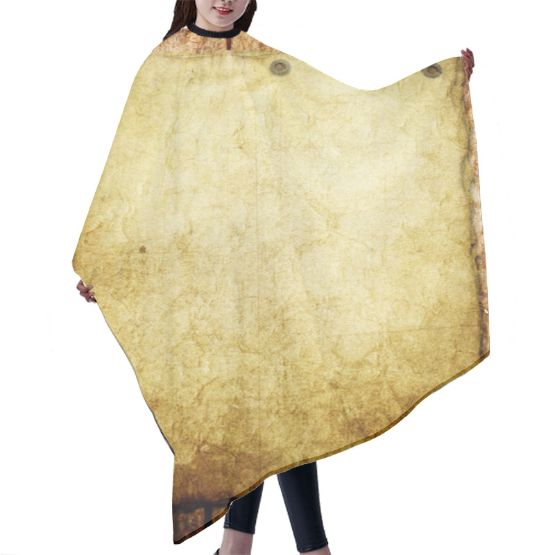 Personality  Old Paper On Wood Background Hair Cutting Cape