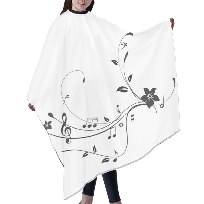 Personality  Music Notes Hair Cutting Cape