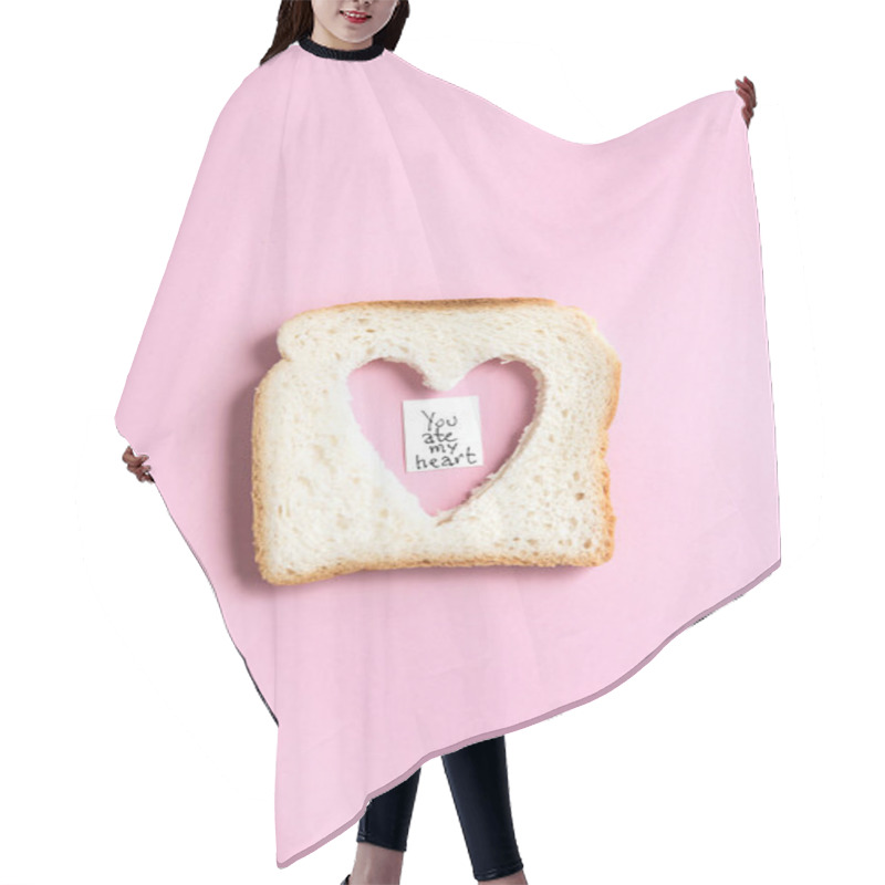 Personality  Toasted Bread With Heart Shaped Hole  Hair Cutting Cape