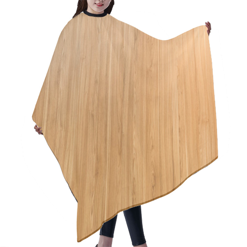 Personality  Close-up View Of Light Brown Horizontal Wooden Background Hair Cutting Cape