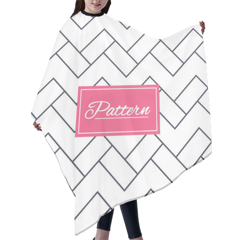 Personality  Cobbles Grid Stripped Seamless Pattern. Hair Cutting Cape