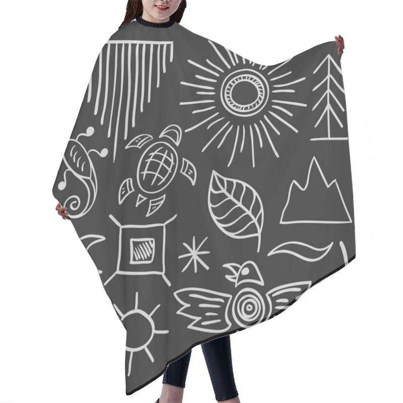 Personality  Native American Symbols Set Hair Cutting Cape