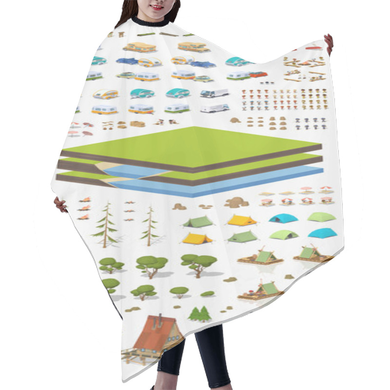 Personality  Tourism Construction Set Hair Cutting Cape