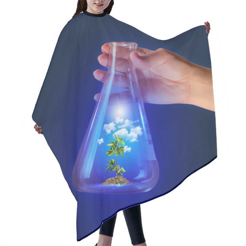 Personality  Sprout In Test Tube Hair Cutting Cape