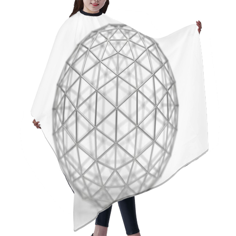 Personality  Simple Faraday Cage Design Made Of Iron. 3d Illustration Hair Cutting Cape