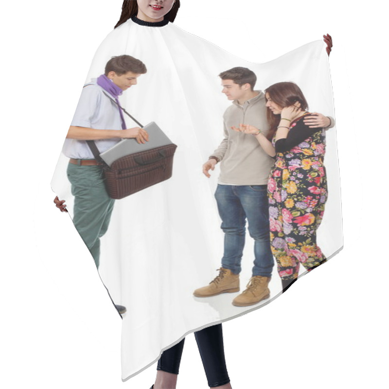 Personality  Sharing Joy Of Having A New Laptop Hair Cutting Cape