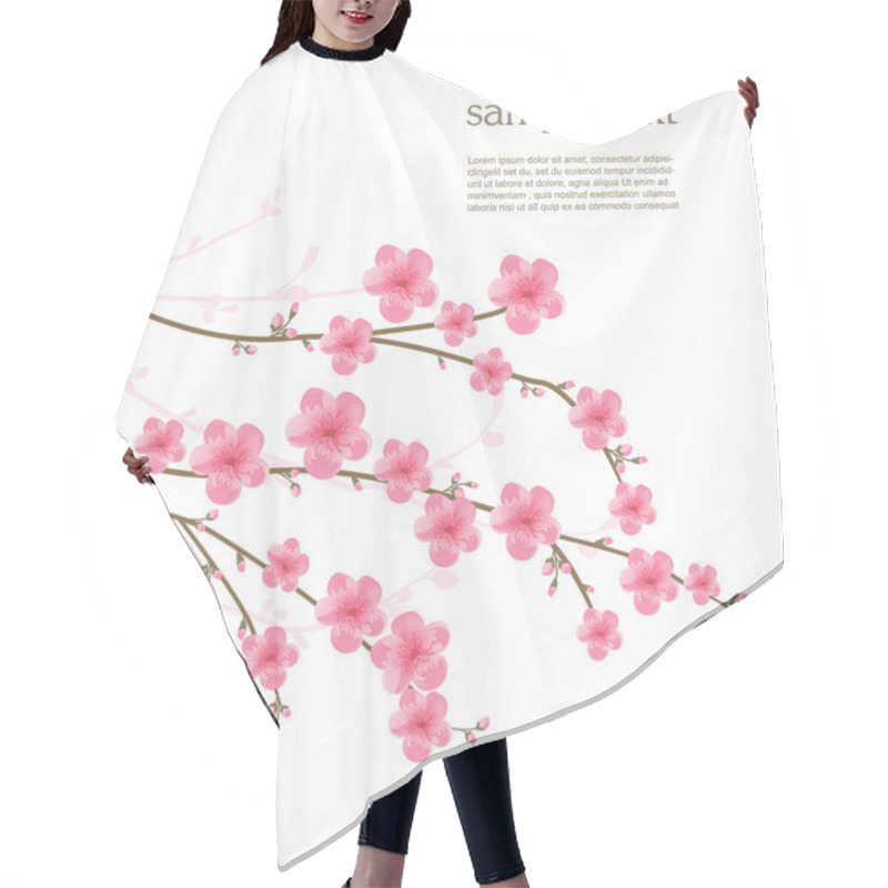 Personality  Cherry Blossom Card Hair Cutting Cape