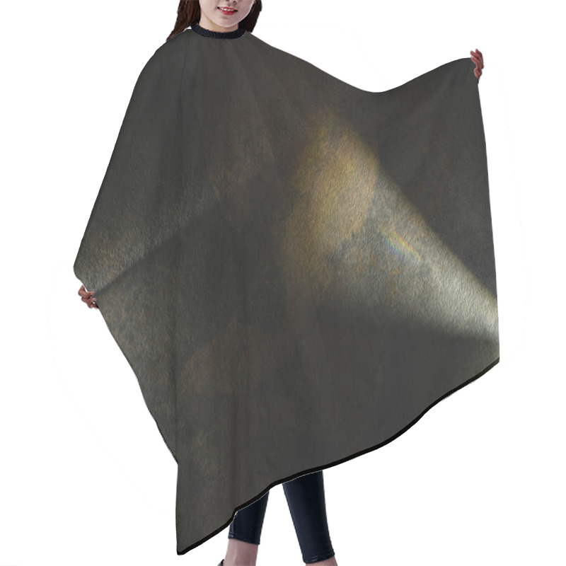 Personality  Light Prism With Beams On Dark Stone Texture Background Hair Cutting Cape