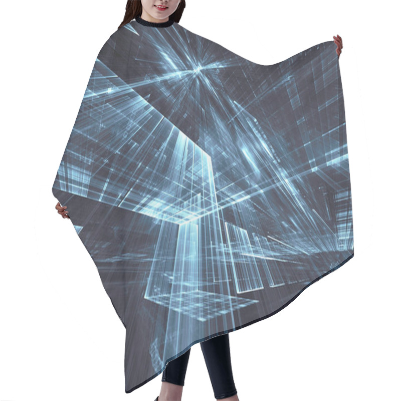 Personality  Fractal Art - Computer Image, Technological Background Hair Cutting Cape