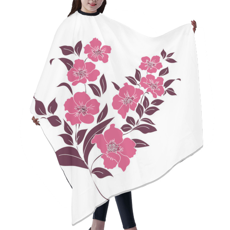 Personality  twig cherry blossoms  hair cutting cape