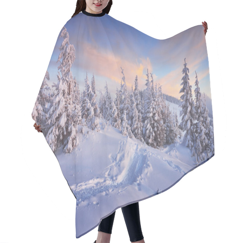 Personality  Christmas Landscape  Hair Cutting Cape