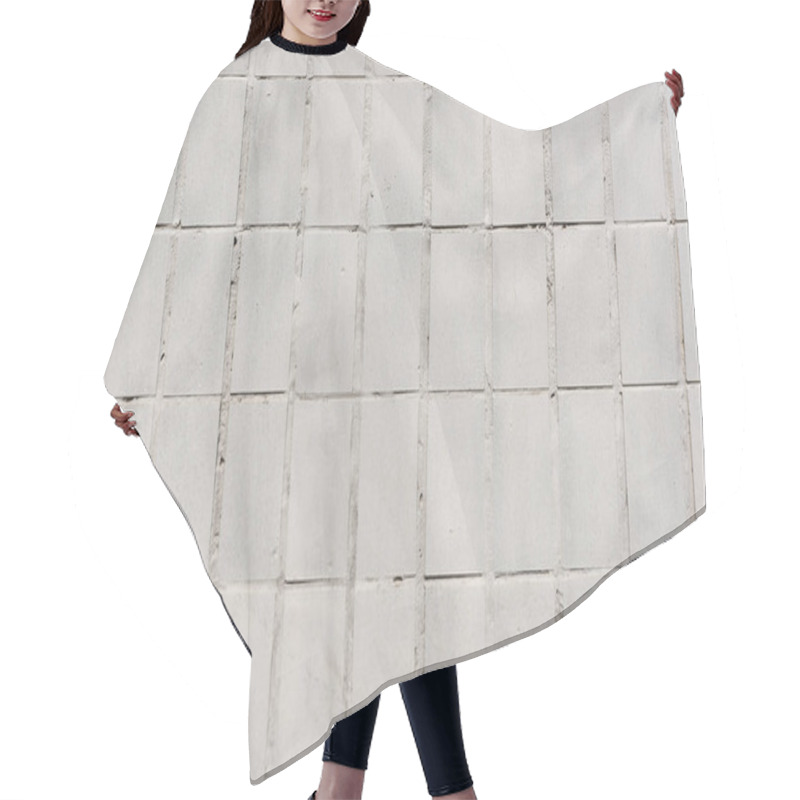 Personality  Building Wall With White Tiles Background Hair Cutting Cape