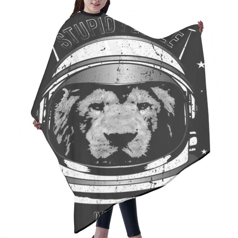 Personality  Animal Astronaut Suit. Hand Drawn Vector Illustration Hair Cutting Cape