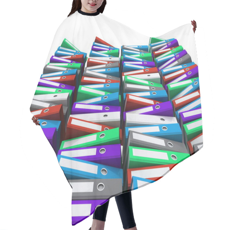 Personality  Stacks Of Paper Folders Hair Cutting Cape