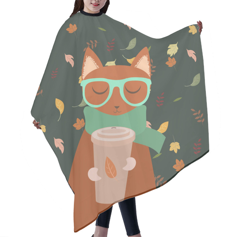 Personality  Satisfied Autumn Cat Hair Cutting Cape