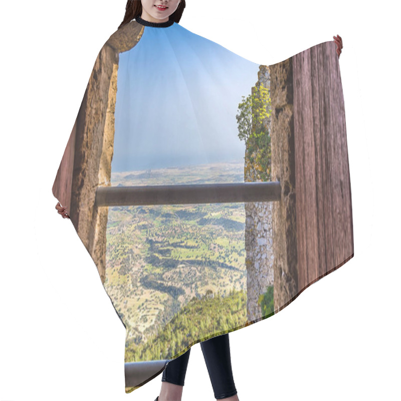 Personality  A Twin Bar Window Provides A Panoramic View From Kantara Castle Over The Mesaoria Plain In Northern Cyprus Hair Cutting Cape