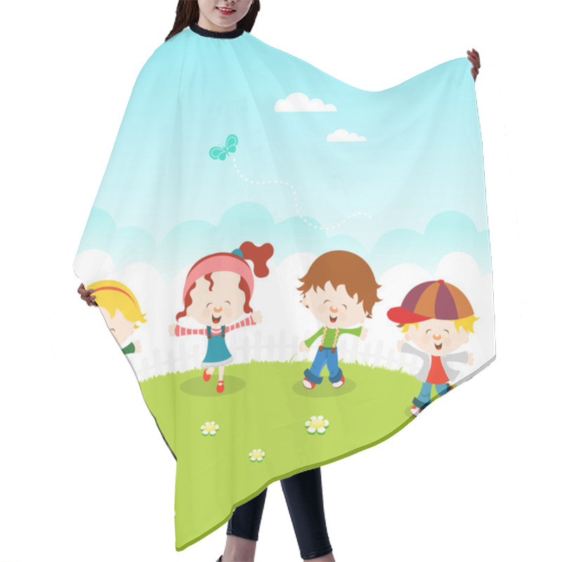 Personality  Kids Celebrating Spring Hair Cutting Cape