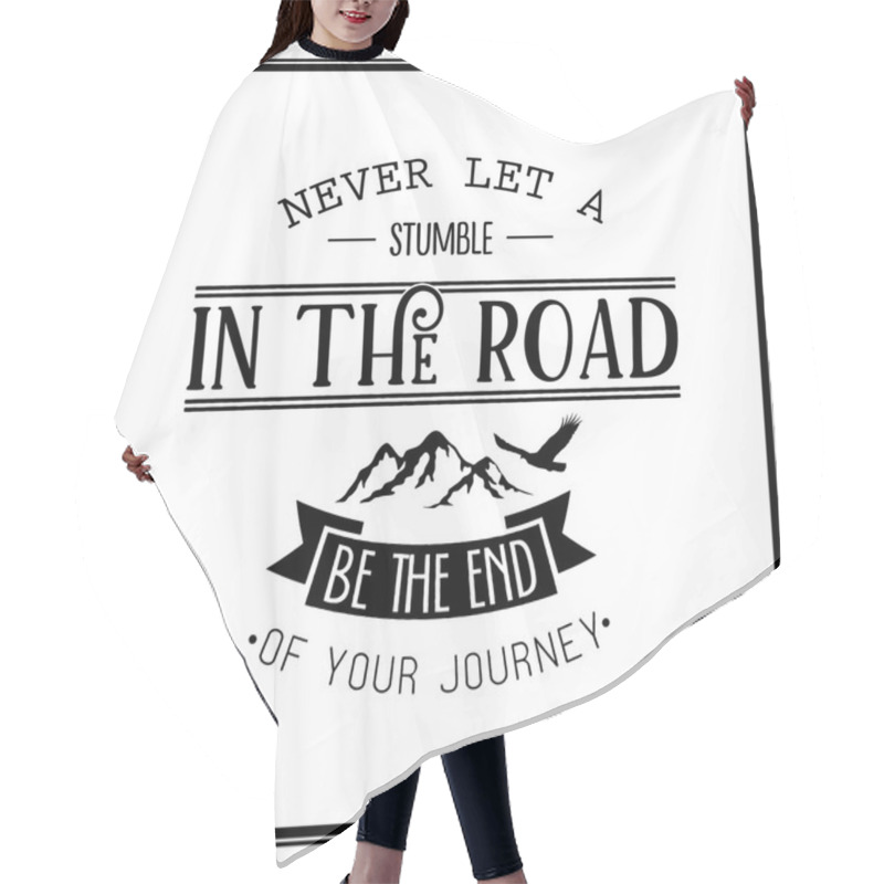 Personality  Quote Typographical Background Hair Cutting Cape