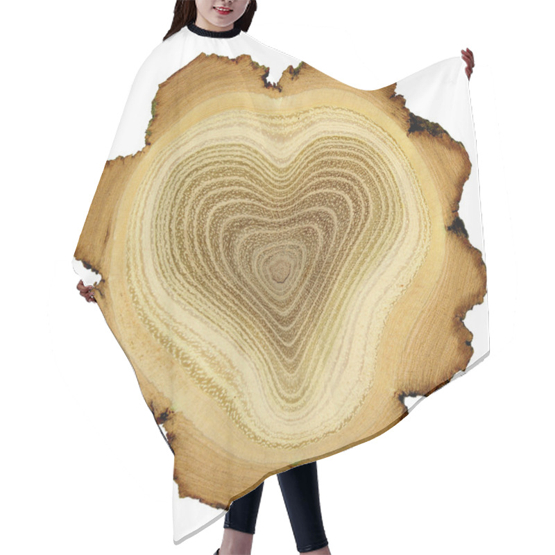 Personality  Heart Of Tree - Growth Rings Of Acacia Tree - Cross Section Hair Cutting Cape