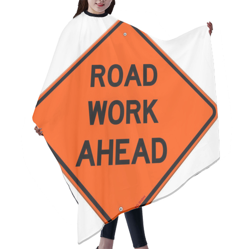 Personality  Road Work Ahead Sign Hair Cutting Cape