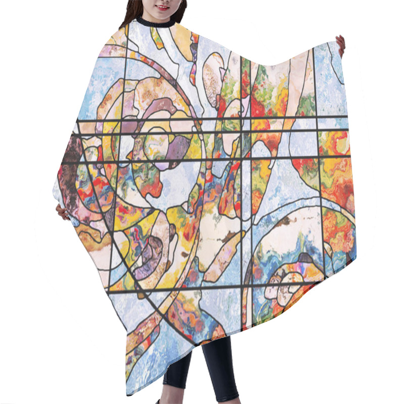 Personality  Advance Of Leaded Glass Hair Cutting Cape