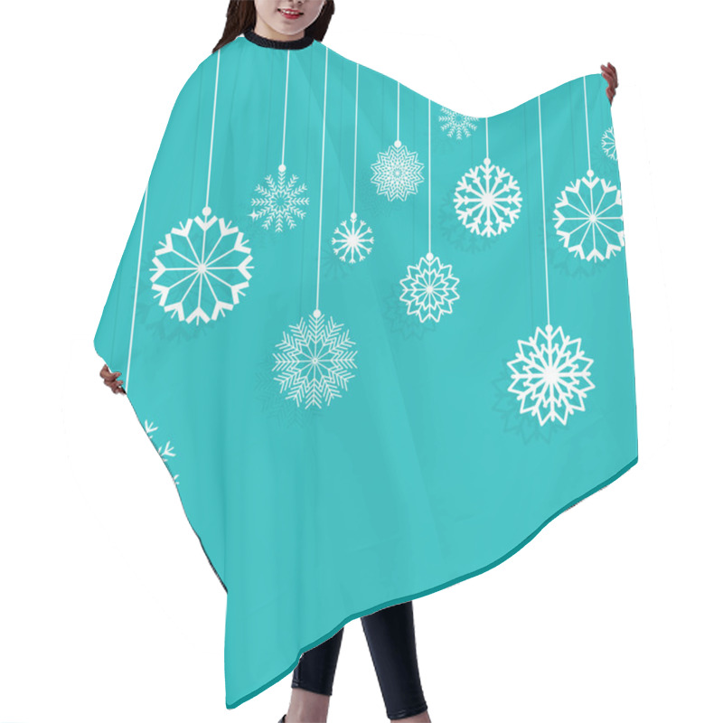 Personality  Christmas Snowflakes Background Hair Cutting Cape